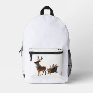 Sac À Dos Imprimé Sacoche de Noël Rudolph