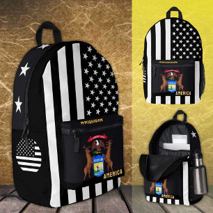 Sac À Dos Imprimé Sacoche du drapeau personnalisé du Michigan, drape
