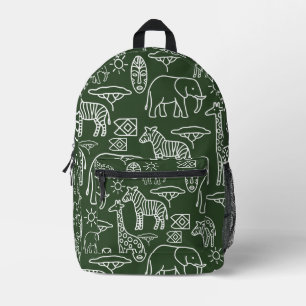 Sac À Dos Imprimé Safari Dreams - Patter de faune africaine dessinée