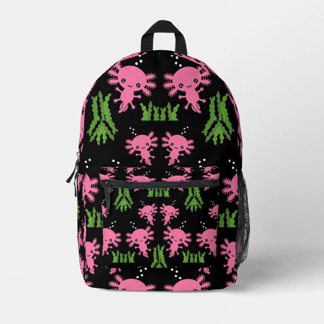 Sac À Dos Imprimé Salamandre axotique exotique (Recto)