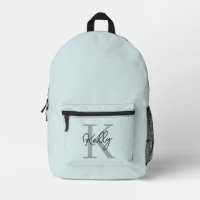 Script de Monogramme bleu aquatique moderne