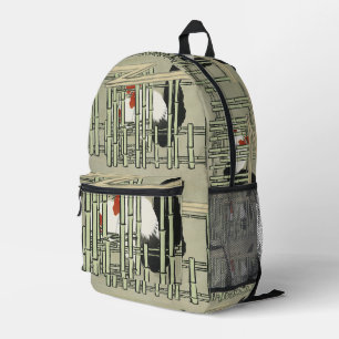Sac À Dos Imprimé Sekka Roosters de Momoyogusa Art japonais