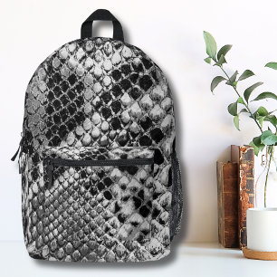 Sac À Dos Imprimé Serpent blanc noir
