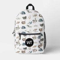 Serpents colorés Reptile Animal Motif Monogramme