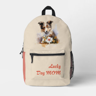 Sac À Dos Imprimé Shetland Sheepdog Chiot Pet Aquarelle