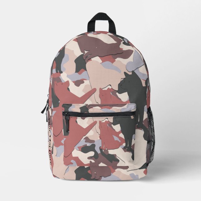 Sac À Dos Imprimé Shiba Inu Camo Motif (Recto)