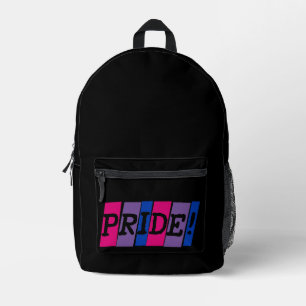Sac À Dos Imprimé Signe de texte de fierté bisexuelle