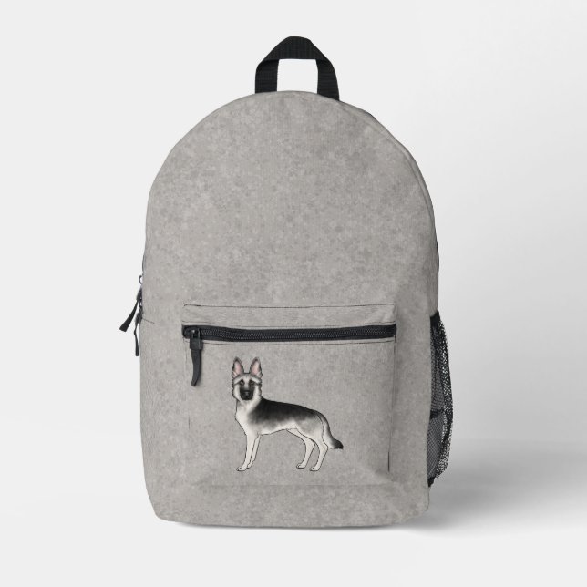 Sac À Dos Imprimé Silver Sable German Shepherd'un joli chien de dess (Recto)
