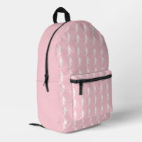 Skieurs minimalistes Motif d'hiver rose