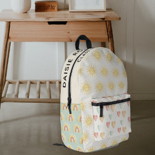 Sac À Dos Imprimé Soleil Pastel Personnalisé
