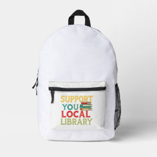 Sac À Dos Imprimé Soutenez les lecteurs de livres de votre bibliothè