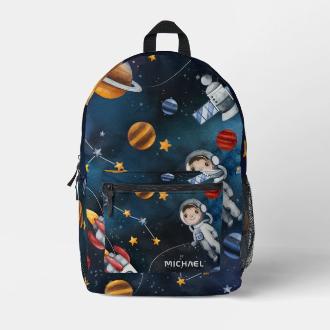Sac À Dos Imprimé Space Galaxy Navette personnalisée (Recto)