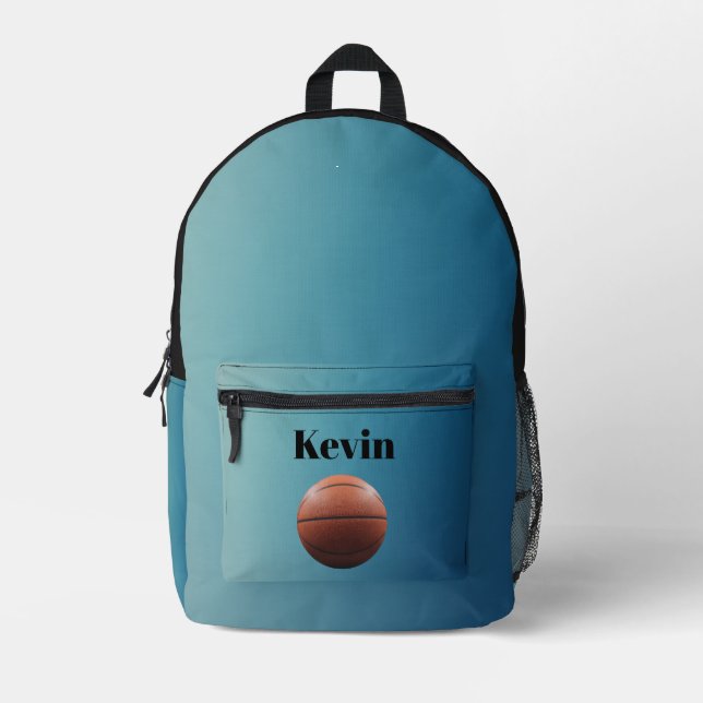Sac À Dos Imprimé Sports themed Personalized backpack - Basketball (Recto)