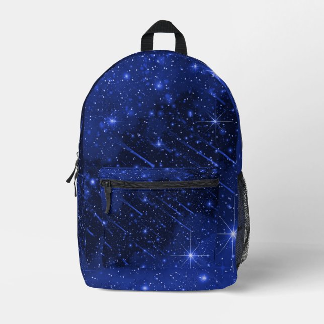 Sac À Dos Imprimé Star Galaxy On Blue (Recto)