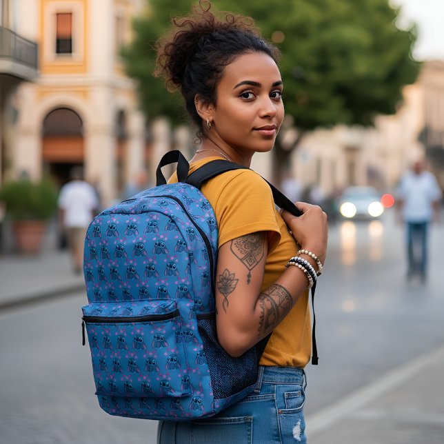 Sac À Dos Imprimé Stitch Printed Backpack (Créateur téléchargé)