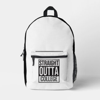 Sac À Dos Imprimé Straight Outta College Backpack