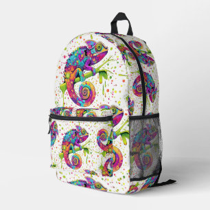 Sac À Dos Imprimé Style d'aquarelle des teintures Chameleon