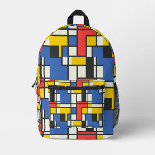 Sac À Dos Imprimé Style Mondrian coloré Abstrait géométrique