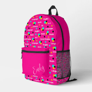 Sac À Dos Imprimé Sujets éducatifs mignons et formes géométriques