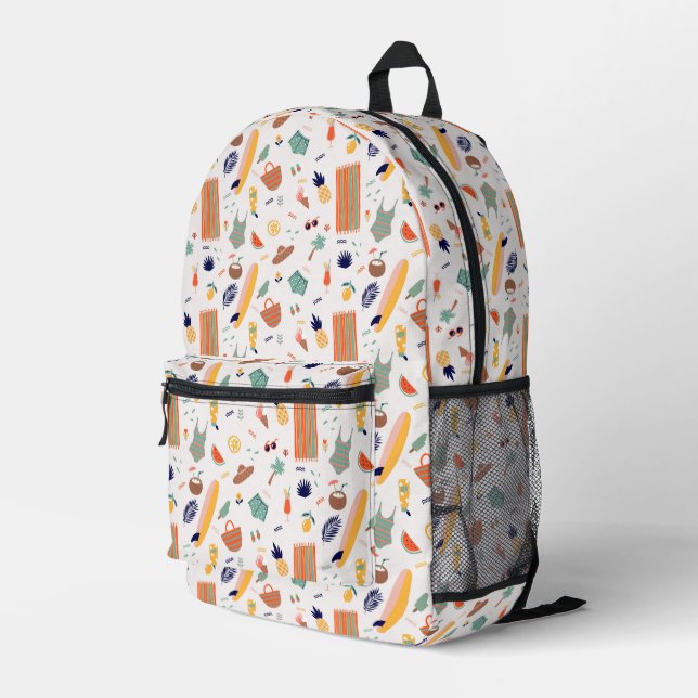 Sac À Dos Imprimé Sunny Beach Fun Motif (Coin arrière droit)