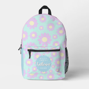 Sac À Dos Imprimé Sweet Daisy Baby Pastel bleu rose jaune