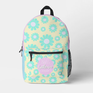 Sac À Dos Imprimé Sweet Daisy Baby Pastel Vert bleu rose