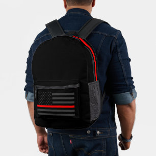 Sac À Dos Imprimé Symbole de la ligne rouge mince américaine sur un