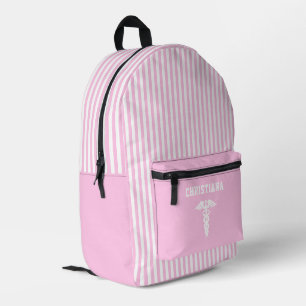 Sac À Dos Imprimé SYMBOLE Médicale PERSONNALISÉ BLANC BLANC Pink Str