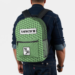 Sac À Dos Imprimé SYMBOLE Zodiaque Capricorne Standard par K Yoncich
