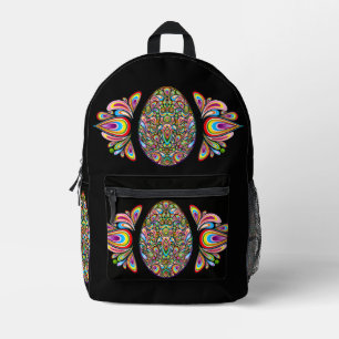Sac À Dos Imprimé T-Shirt Bio pour Enfants Motif Psychédélique Œuf d