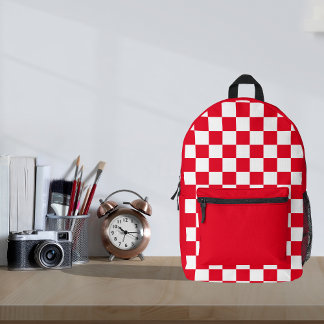 Sac À Dos Imprimé Tableau minimaliste moderne rouge croate rouge