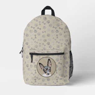 Sac À Dos Imprimé Tableau Rat Terrier - Cute Original Chien Art