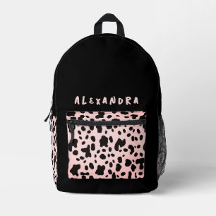 Sac À Dos Imprimé Taches de vache noires féminines Imprimé animal pa