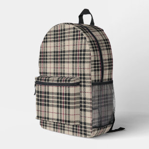 Sac À Dos Imprimé Tartan Chic British Plaid De Luxe