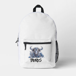 Sac À Dos Imprimé Taureau du zodiaque Crystal Argent