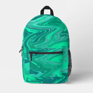Sac À Dos Imprimé Teal/Turquoise Swirl Art
