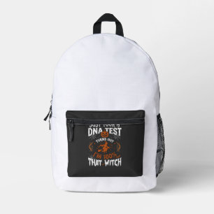 Sac À Dos Imprimé Test ADN Sorcière Halloween Citrouille Toile d'ara