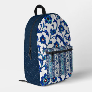 Sac À Dos Imprimé Textile Artisanal Inspiré de l'Ottoman et du Japon