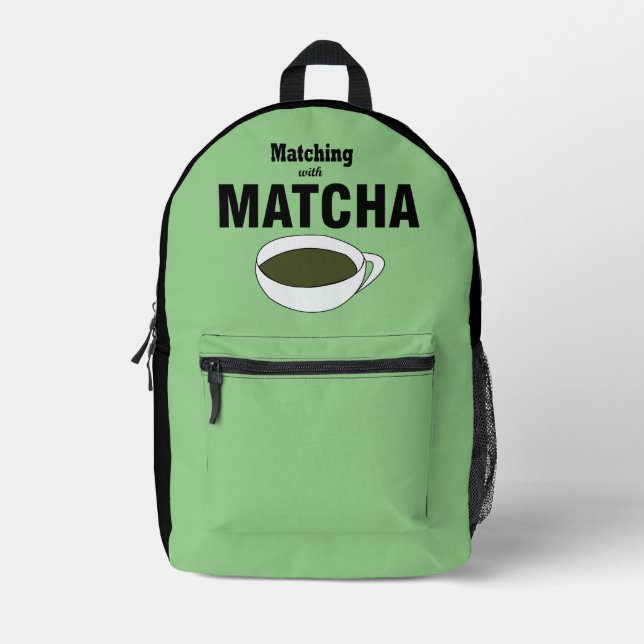 Sac À Dos Imprimé Thé vert Matcha (Recto)