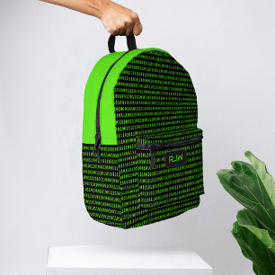 Sac À Dos Imprimé Thème technique : Code informatique pour les profe