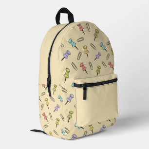 Sac À Dos Imprimé Toile beige avec pinceau et presse-papier Imprimer