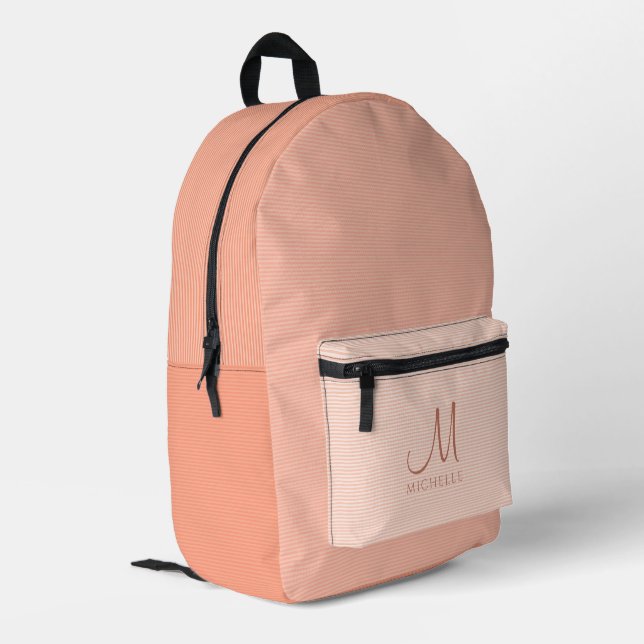 Sac À Dos Imprimé Tons couleur Apricot personnalisées Modèle tendanc (Coin arrière gauche)