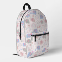 Tons doux éléphants mignons et le coeur motif boho