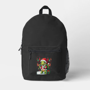 Sac À Dos Imprimé Tortue Xmas Lumières Père Noël laid Tortue Noël Ta