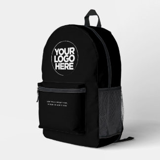Sac À Dos Imprimé Total noir | Logo et texte personnalisés
