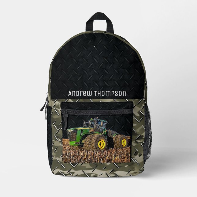Sac À Dos Imprimé Tracteur Équipement agricole Cool Agriculture (Recto)