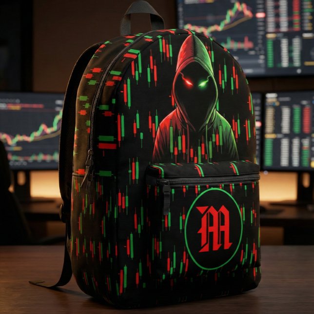 Sac À Dos Imprimé Trading Chart Pattern Streetwear Red Green Candle (Créateur téléchargé)