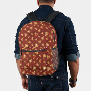 Sac À Dos Imprimé tranches de pizza cool motif rouge vintage