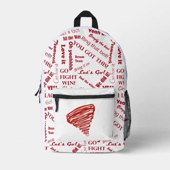 Sac À Dos Imprimé Travail d'équipe de Red Tornado (Recto)