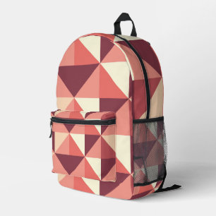 Sac À Dos Imprimé Triangle géométrique Peach Pink Purple